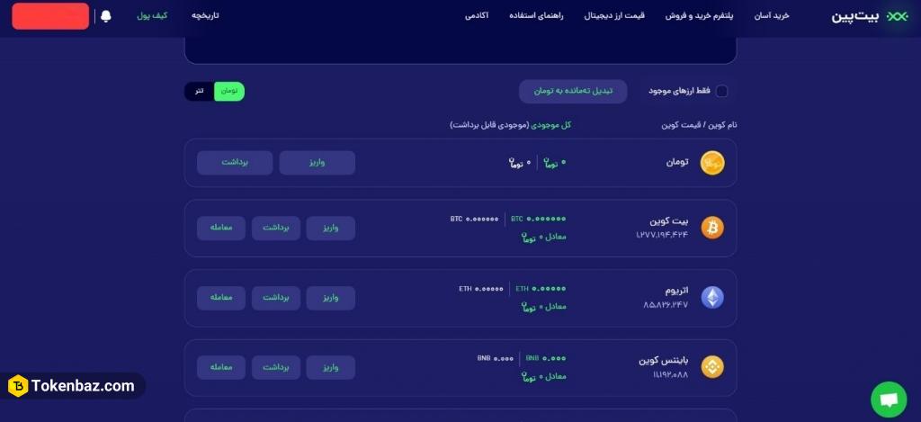 معامله در صرافی بیت پین
