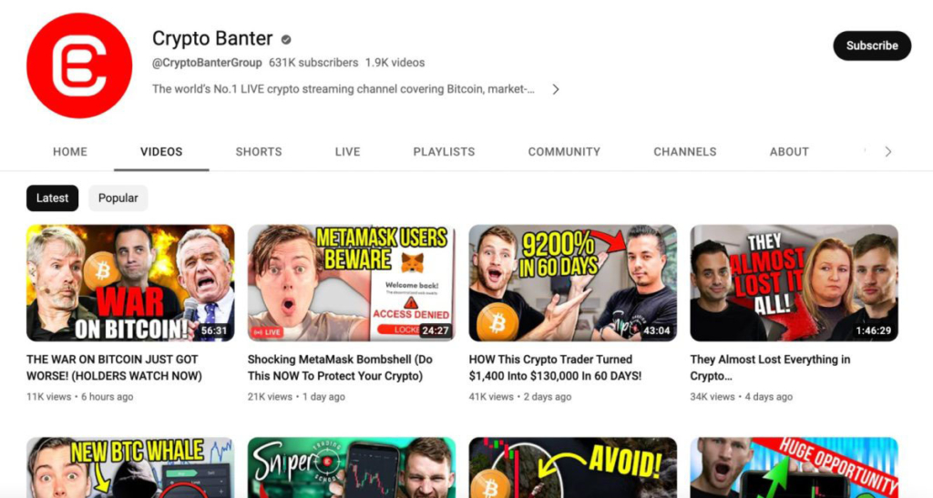 کانال یوتیوب Crypto Banter