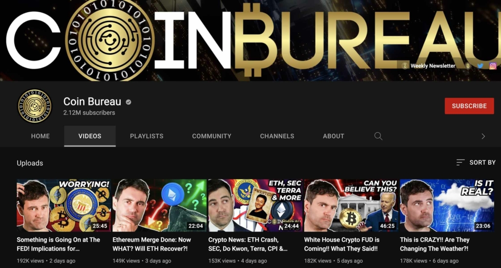 کانال یوتیوب Coin Bureau