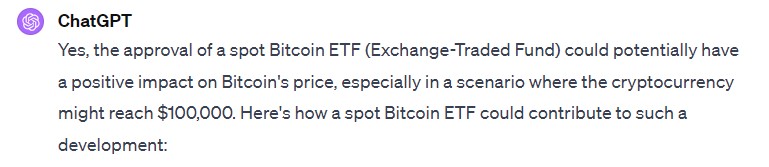 پاسخ ChatGPT درباره ETF