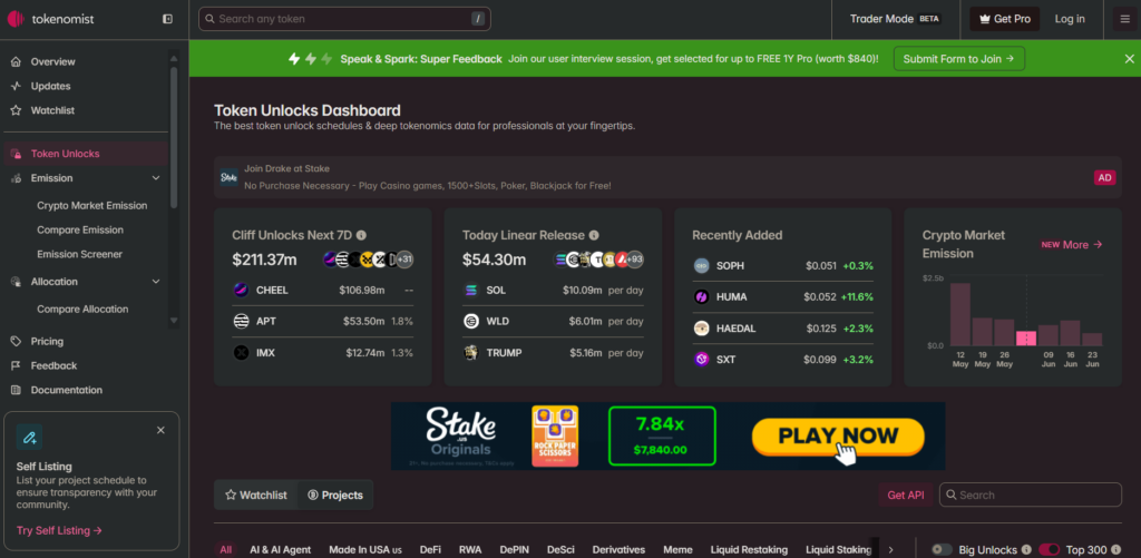 تصویر سایت Tokenomist AI
