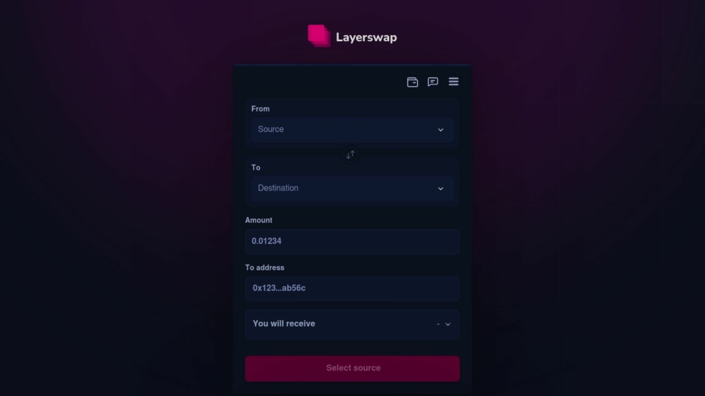 انتقال از طریق LayerSwap