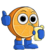 half orange drinking lemonade